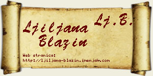 Ljiljana Blažin vizit kartica